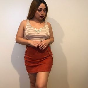 Faux Suede Skirt